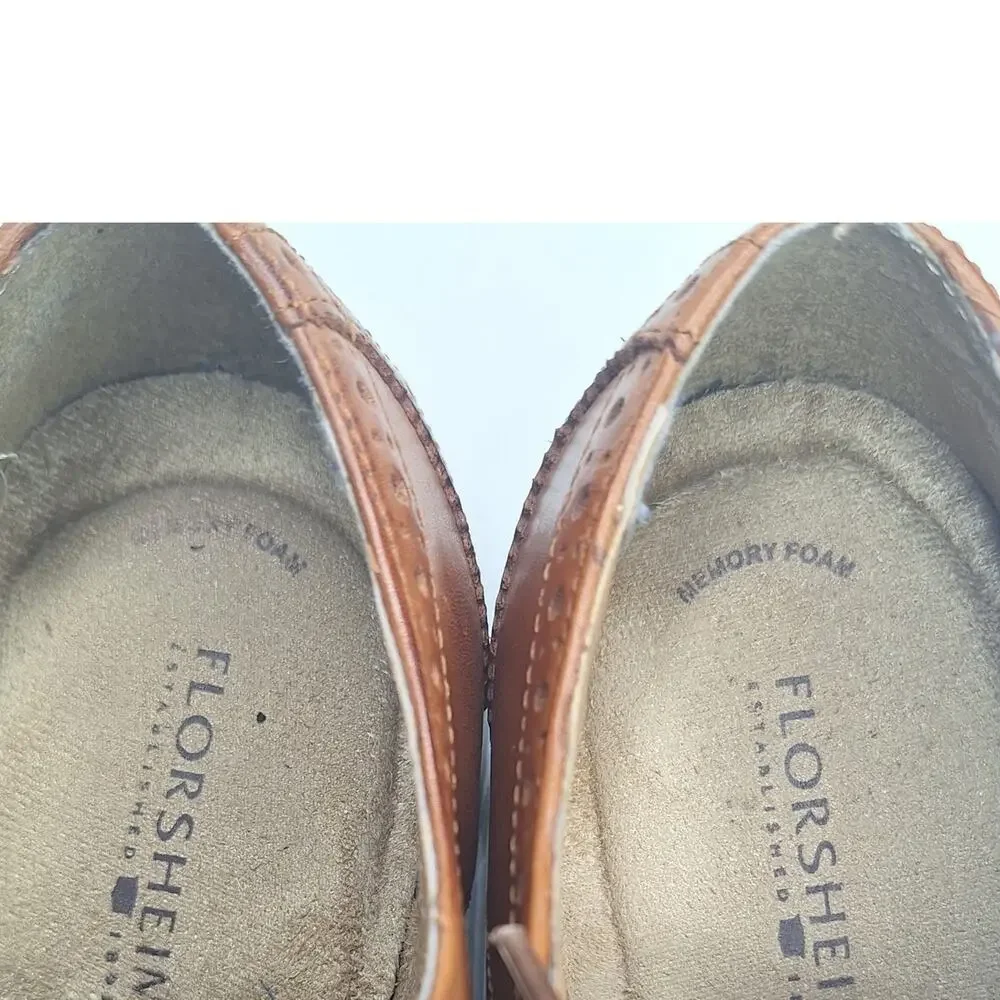 Florsheim Montinaro Men's Wingtip Oxford Dress Shoes 8 3E Extra Wide Memory Foam